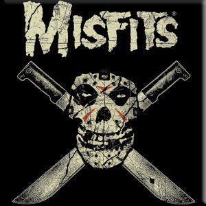 MISFITS Machetes Knives Skull Magnet for Refrigerators and Lockers - Rock Band Craft Supply