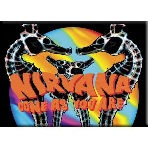 NIRVANA Seahorse Magnet for Refrigerators and Lockers - Nirvana Rock Band Craft Supply