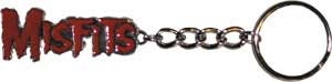 MISFITS Logo Metal Keychain - Rock Band Keyring Keyfob Craft Supply