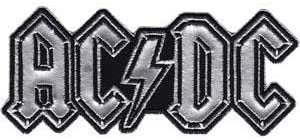 ACDC Chrome Logo Patch - Embroidered Rock Band Patch Applique Craft Supply