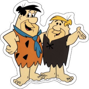 FLINTSTONES Fred & Barney Sticker Decal - Hanna-Barbera Animated Cartoon Craft Supply