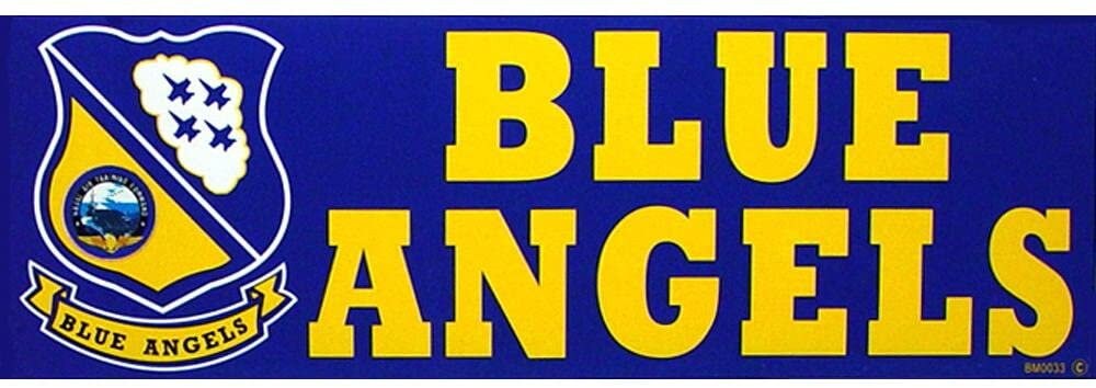 NAVY BLUE ANGELS Bumper Sticker Decal - Veteran Vets Military Navy Marines Army Air Force