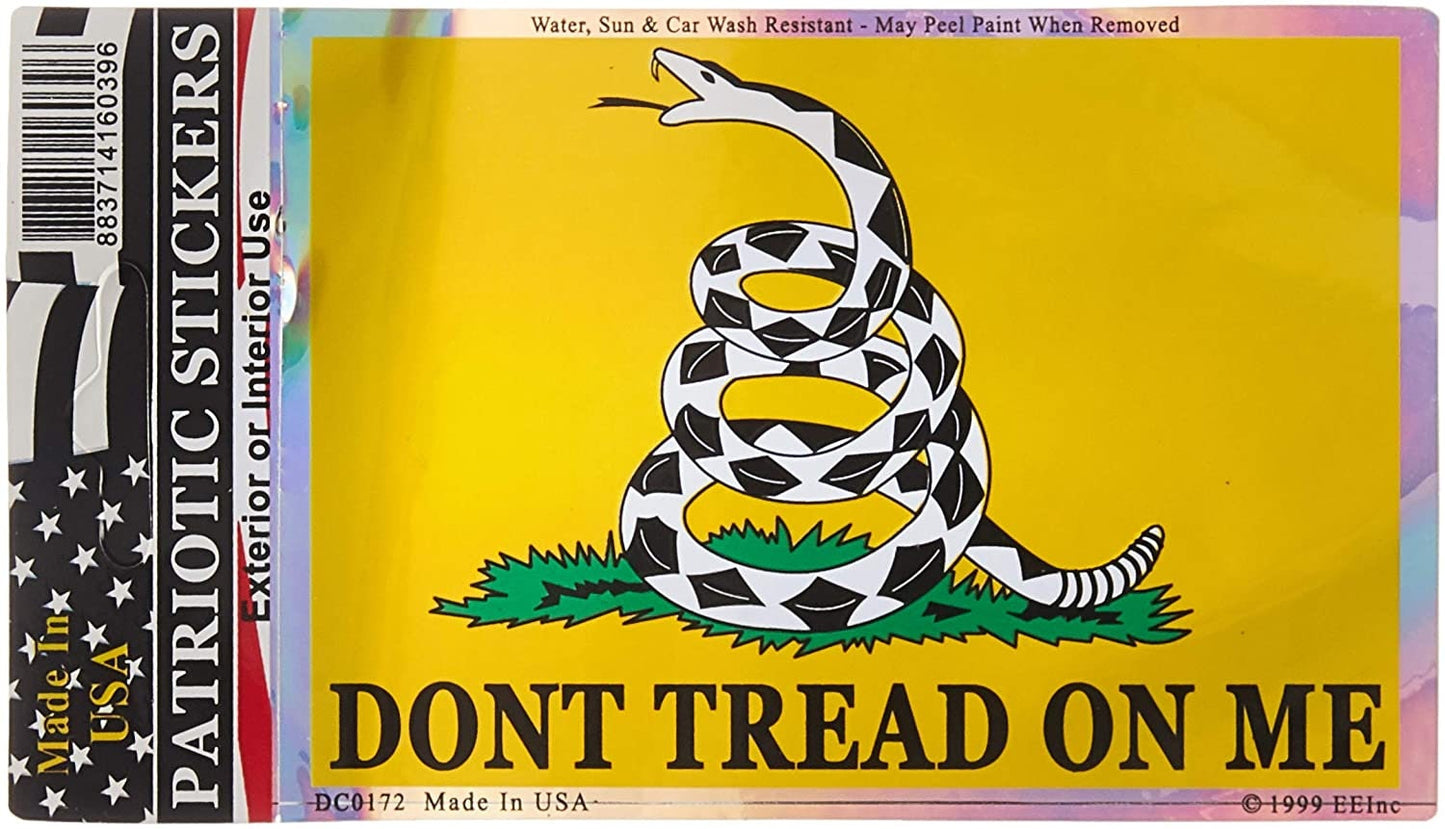 Dont Tread On Me Logo Sticker Decal - Patriotic American Military 2nd Amendment Craft Supply