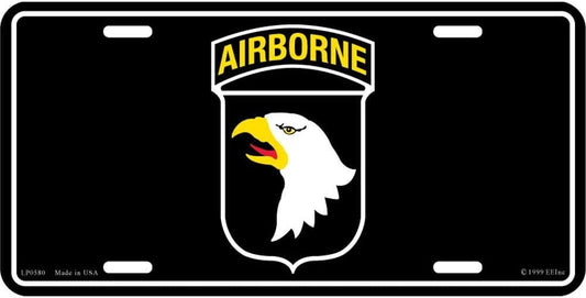 ARMY 101ST AIRBORNE Metal License Plate - Military Vet Veteran - United States Screaming Eagles Craft Supply