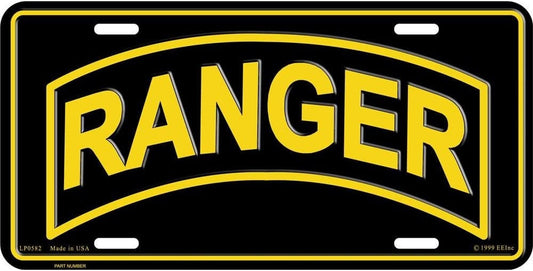 ARMY RANGER Metal License Plate - Military Vet Veteran - United States