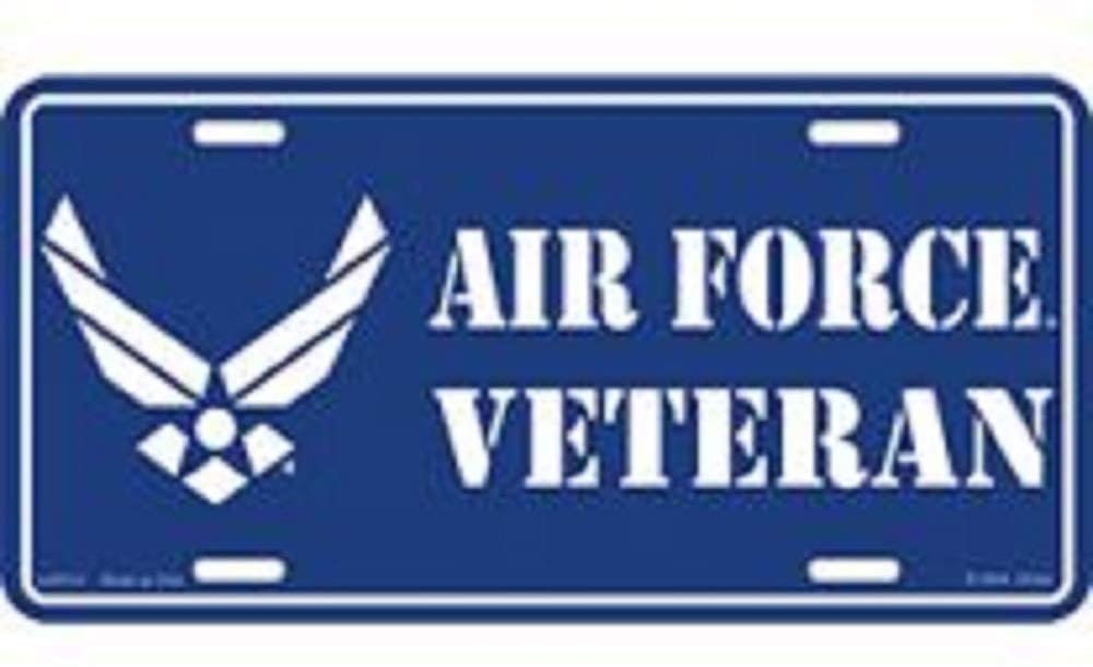AIR FORCE VETERAN Hap Arnold Wings Metal License Plate - Military Vet Veteran - United States Usaf Craft Supply