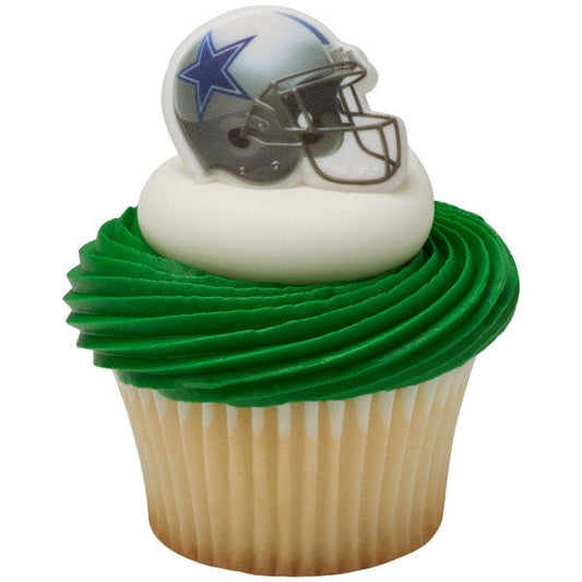 12 DALLAS COWBOYS Cupcake Rings NFL Cake Toppers for Birthday Party Decoration
