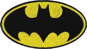 BATMAN Classic Logo Patch - Embroidered Dc Comics Patch Craft Supply