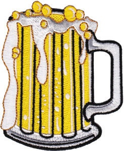 MUG OF BEER Patch - Embroidered Patch Applique Craft Supply
