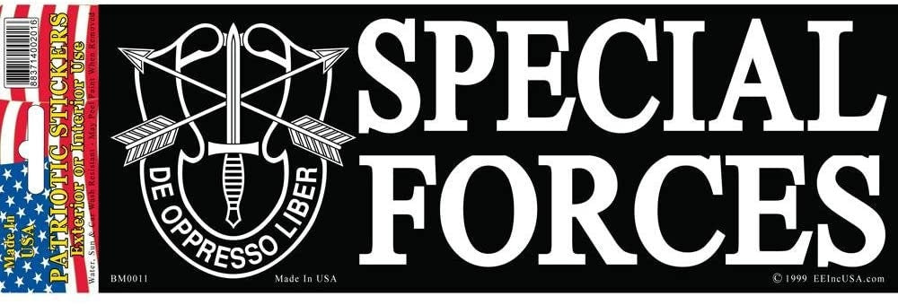 SPECIAL FORCES Bumper Sticker Decal - Veteran Vets Military Navy Marines Army Air Force