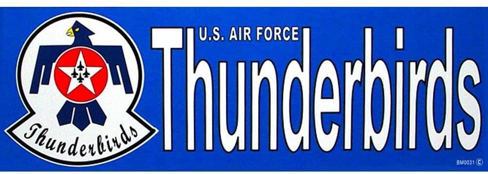 U.S. AIR FORCE Thunderbirds Bumper Sticker Decal - Veteran Vets Military Navy Marines Army