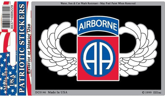 ARMY 82ND AIRBORNE DIVISION Sticker Decal - Veteran Vets Military Navy Marines Army Air Force Craft Supply