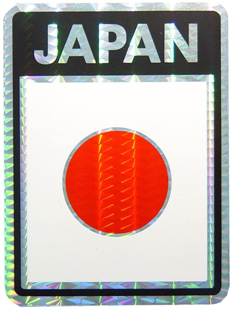 JAPAN Flag Reflective Sticker Decal - Country Flag Holographic Glossy Craft Supply