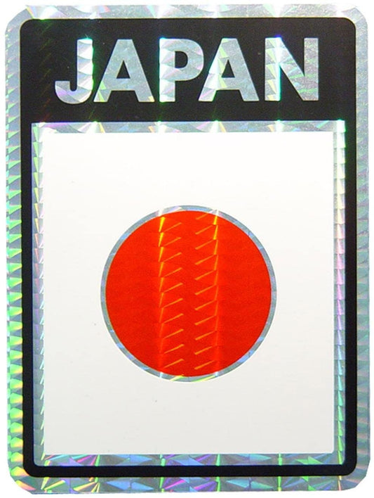 JAPAN Flag Reflective Sticker Decal - Country Flag Holographic Glossy Craft Supply
