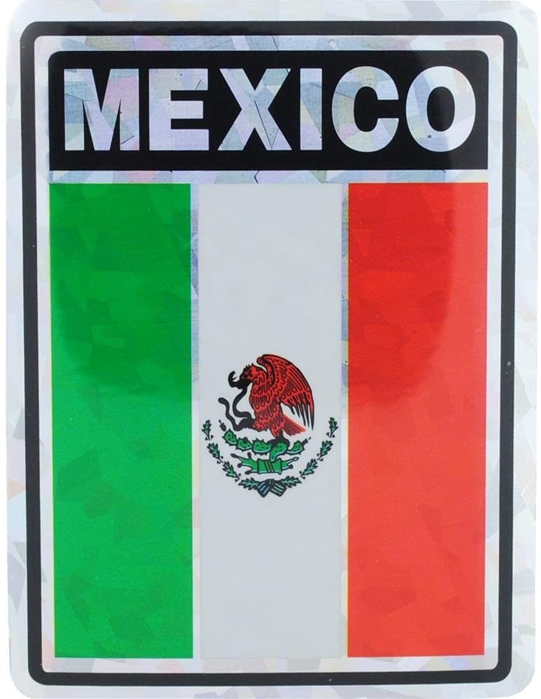 MEXICO Flag Reflective Sticker Decal - Country Flag Holographic Glossy Craft Supply