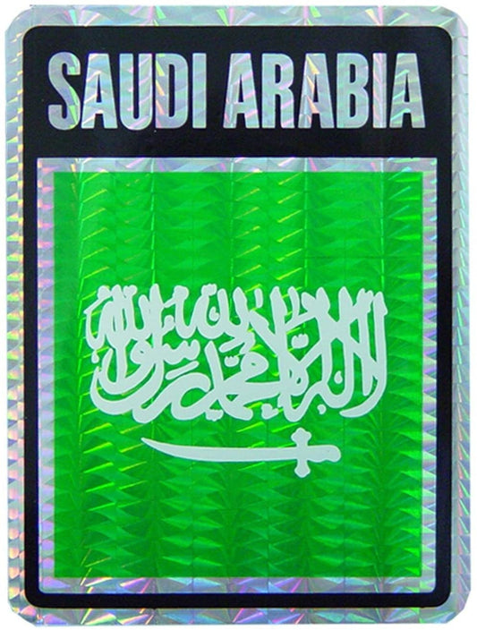 SAUDI ARABIA Flag Reflective Sticker Decal - Country Flag Holographic Glossy Craft Supply