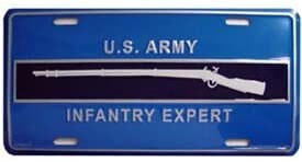 ARMY INFANTRY EXPERT Metal License Plate - Military Vet Veteran - United States Army Expert Infantryman Badge