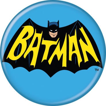 BATMAN Pinback Button Badge - TV Show Logo - Classic Tv - Round 1.25" Button Craft Supply
