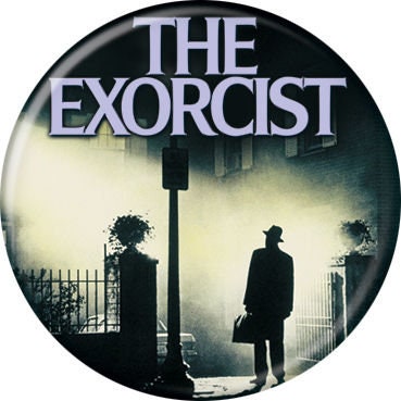 THE EXORCIST Pinback Button Badge - Poster Logo - Classic Horror Movie! - Round 1.25" Button Craft Supply