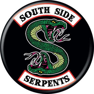 RIVERDALE Pinback Button Badge - South Side Serpents - Netflix Original Series - Round 1.25" Button Craft Supply