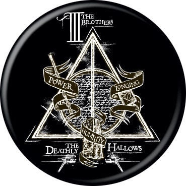 HARRY POTTER Pinback Button Badge - Deathly Hallows Detail - Classic Movie! - Round 1.25" Button Craft Supply