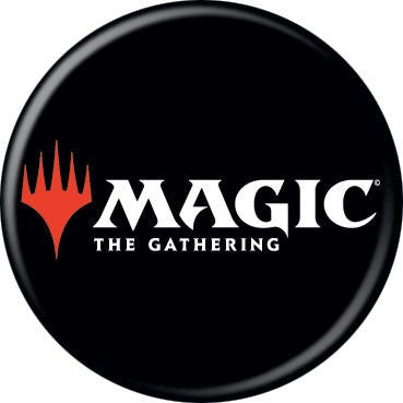 MAGIC THE GATHERING Pinback Button Badge - Mtg Logo - Round 1.25" Button -  Mtg Wizard Card Game Trading Craft Supply