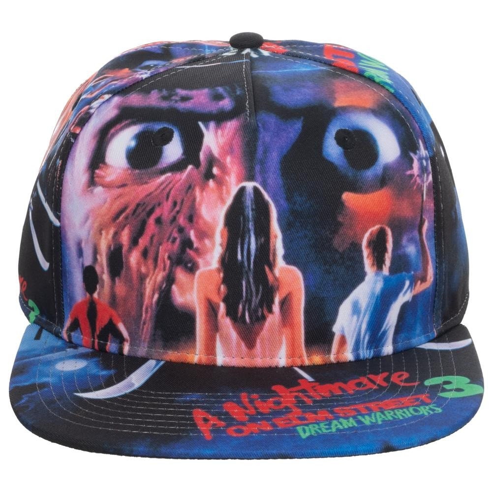 NIGHTMARE On ELM STREET Snapback Hat - Freddy Krueger Poster Classic Horror Dream Warrior - Rare!