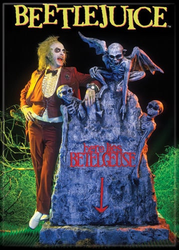 BEETLEJUICE Magnet Here Lies for Refrigerators and Lockers Classic Movie Michael Keaton Craft Supply