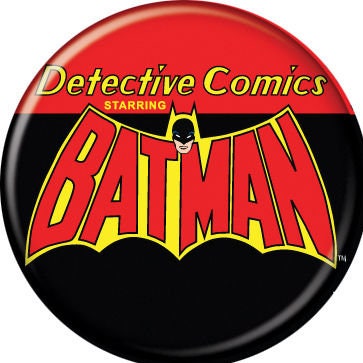 BATMAN Pinback Button Badge - Detective Comics Logo - Classic Tv - Round 1.25" Button Craft Supply