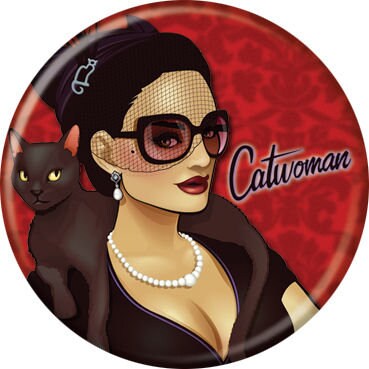 CATWOMAN Pinback Button Badge - Bombshells Batman DC Comics - Round 1.25" Button Craft Supply