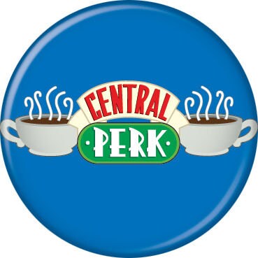 FRIENDS Pinback Button Badge - Central Perk - Classic TV Series - Round 1.25" Button Craft Supply