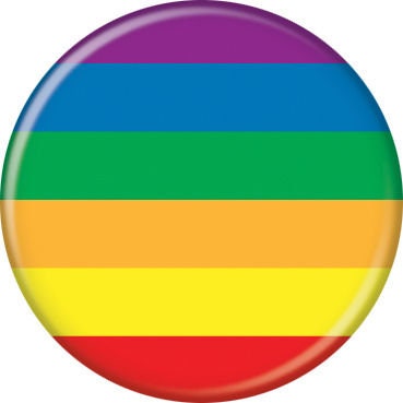 PRIDE FLAG Pinback Button Badge - LGBTQ Human Rights - Rainbow Flag - Round 1.25" Button Craft Supply
