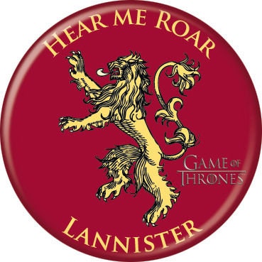 GAME OF THRONES Pinback Button Badge - Lannister Emblem - Tv Series - Round 1.25" Button Craft Supply