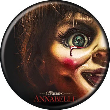 THE CONJURING Pinback Button Badge - Annabelle Movie Poster - Classic Horror Movie! - Round 1.25" Button