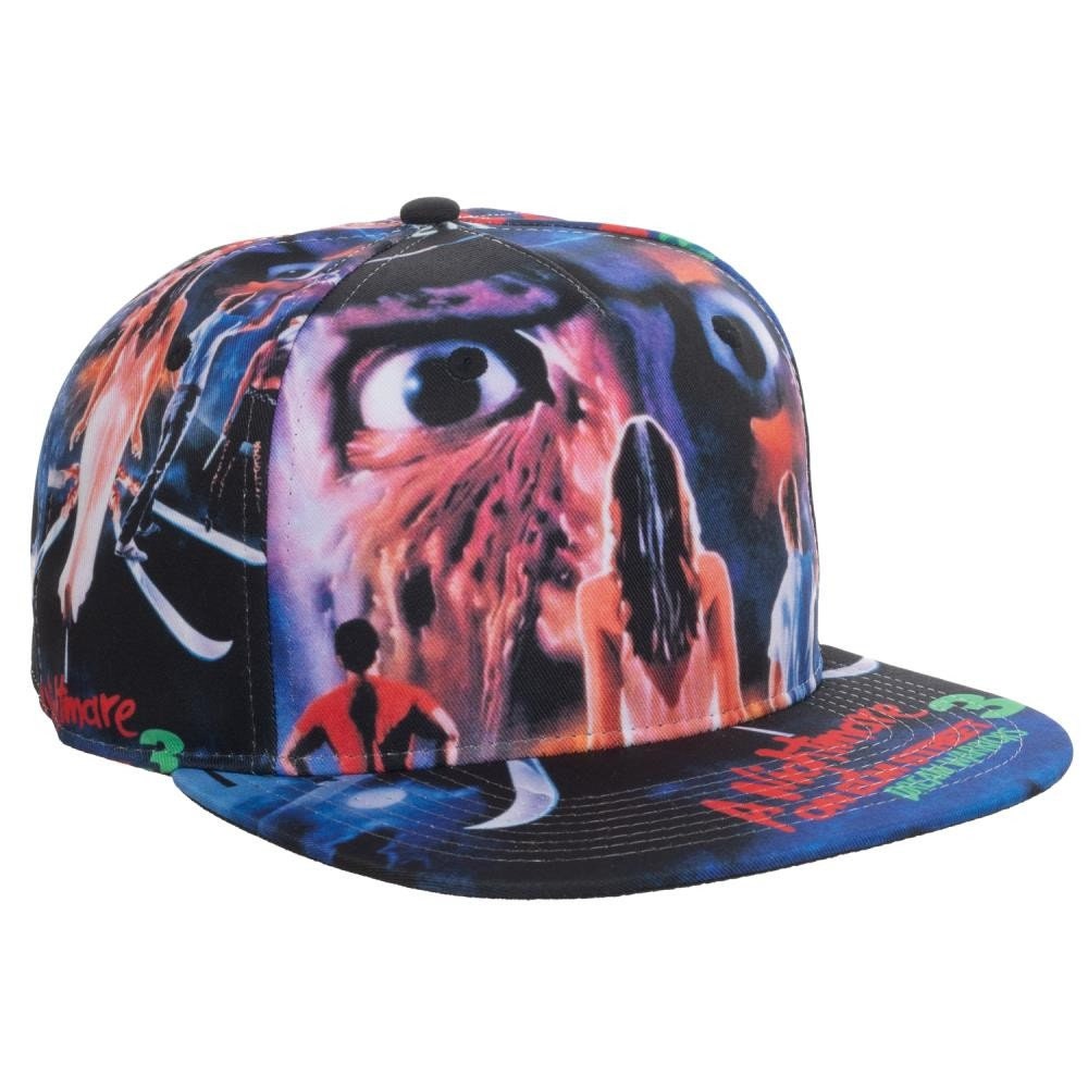 NIGHTMARE On ELM STREET Snapback Hat - Freddy Krueger Poster Classic Horror Dream Warrior - Rare!