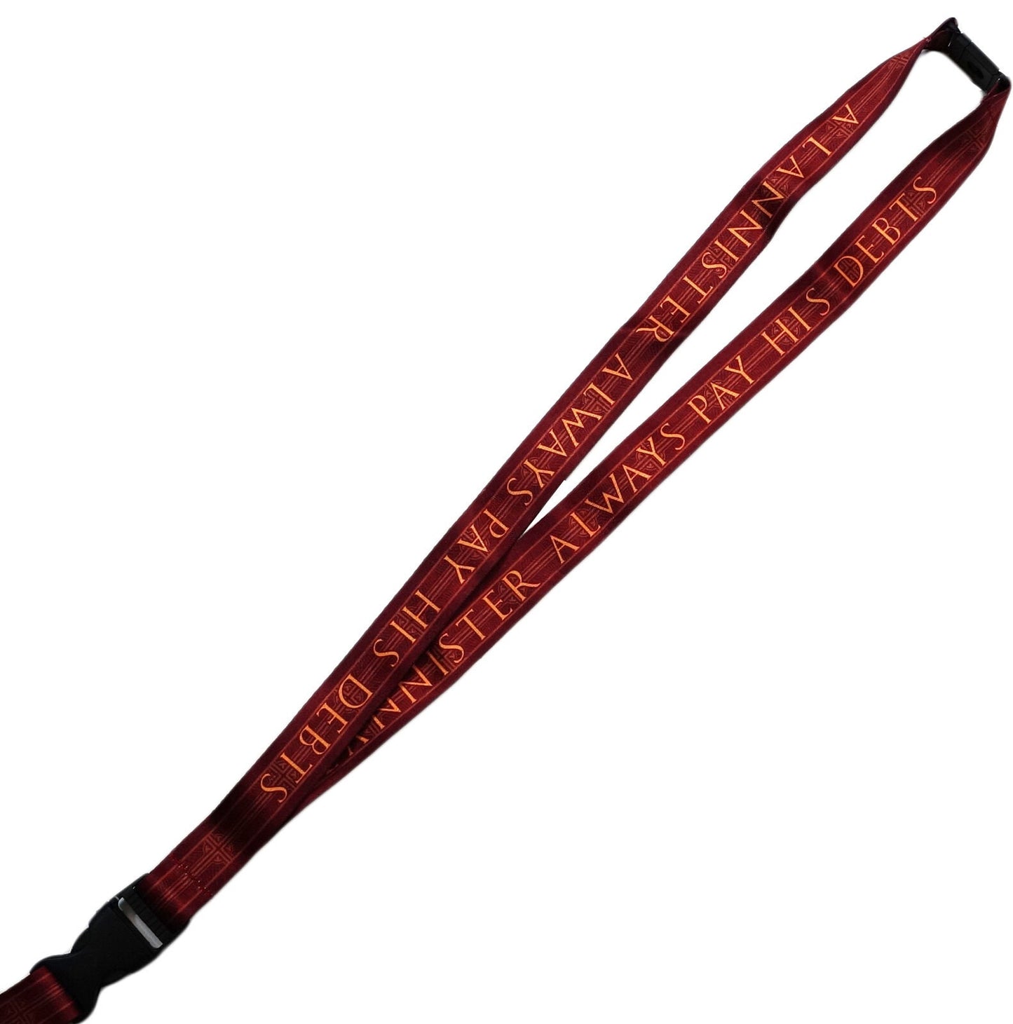 GAME Of THRONES House Lannister Lanyard with Rubber Charm, Buckle, and ID Holder - Hard To Find! Craft Supply