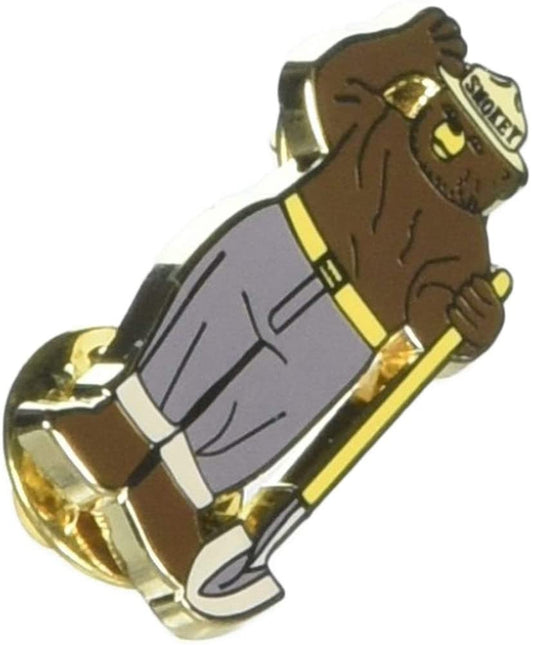 SMOKEY THE BEAR Lapel Pin - Enamel Pin for Backpack Tie Shirt Trading Button Pinback Craft Supply