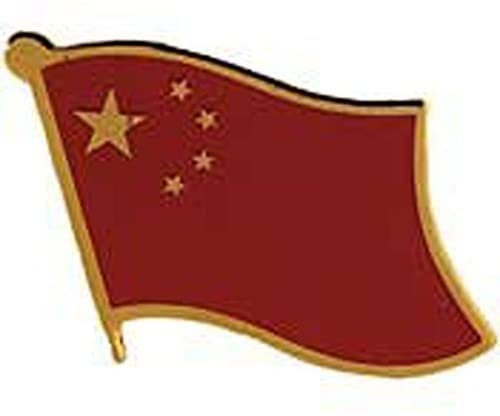 CHINA World National Flag Lapel Pin - Enamel Pin for Backpack Tie Shirt Trading Button Pinback Craft Supply