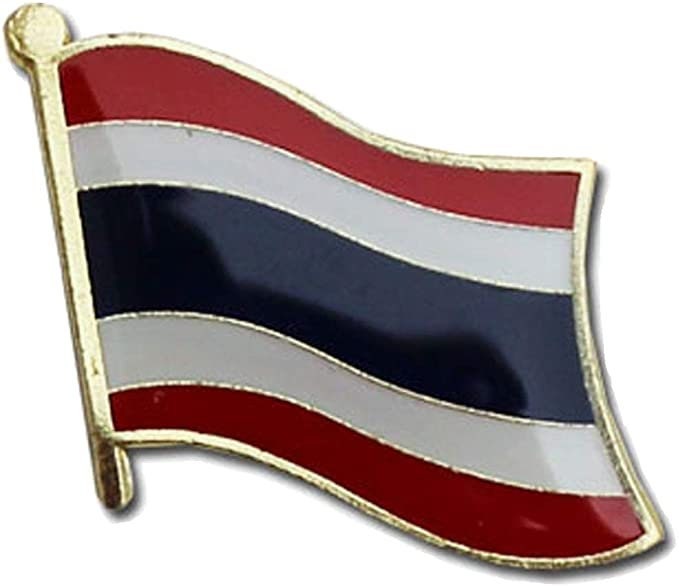 THAILAND World National Flag Lapel Pin - Enamel Pin for Backpack Tie Shirt Trading Button Pinback Craft Supply