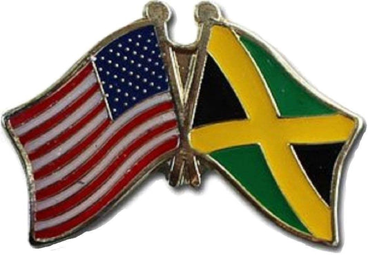 USA JAMAICA National Flags Crossed Lapel Pin - Enamel Pin for Backpack Tie Shirt Trading Button Pinback Craft Supply