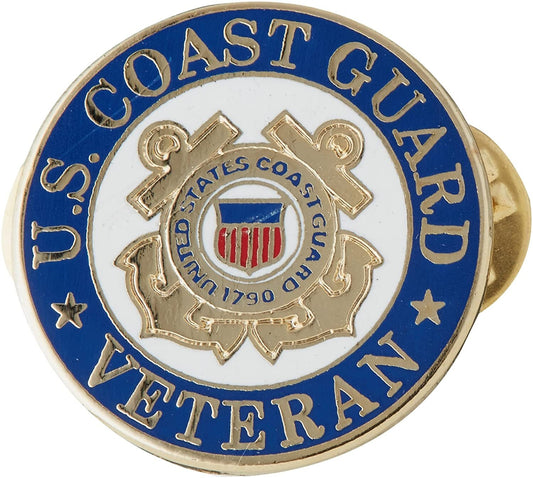 US COAST GUARD Veteran Military Lapel Pin - Enamel Pin for Backpack Tie Shirt Trading Button Pinback