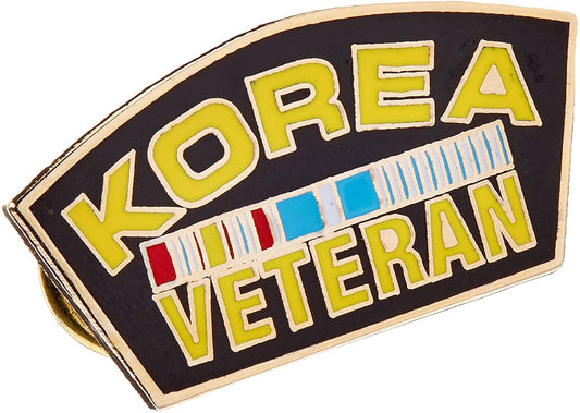 KOREA VETERAN Ribbon Military Lapel Pin - Enamel Pin for Backpack Tie Shirt Trading Button Pinback Craft Supply