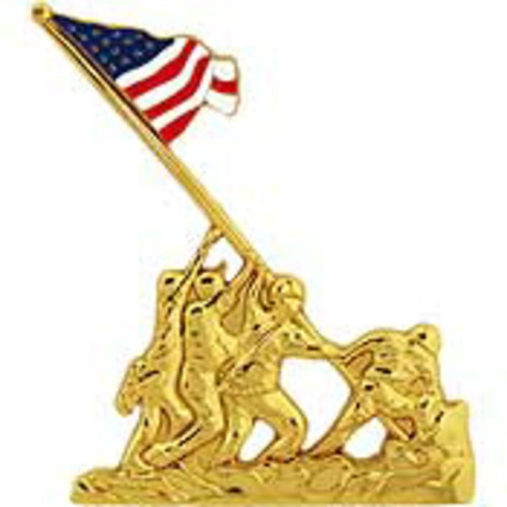 USMC MARINES Iwo Jima Emblem Military Lapel Pin - Enamel Pin for Backpack Tie Shirt Trading Button Pinback Craft Supply
