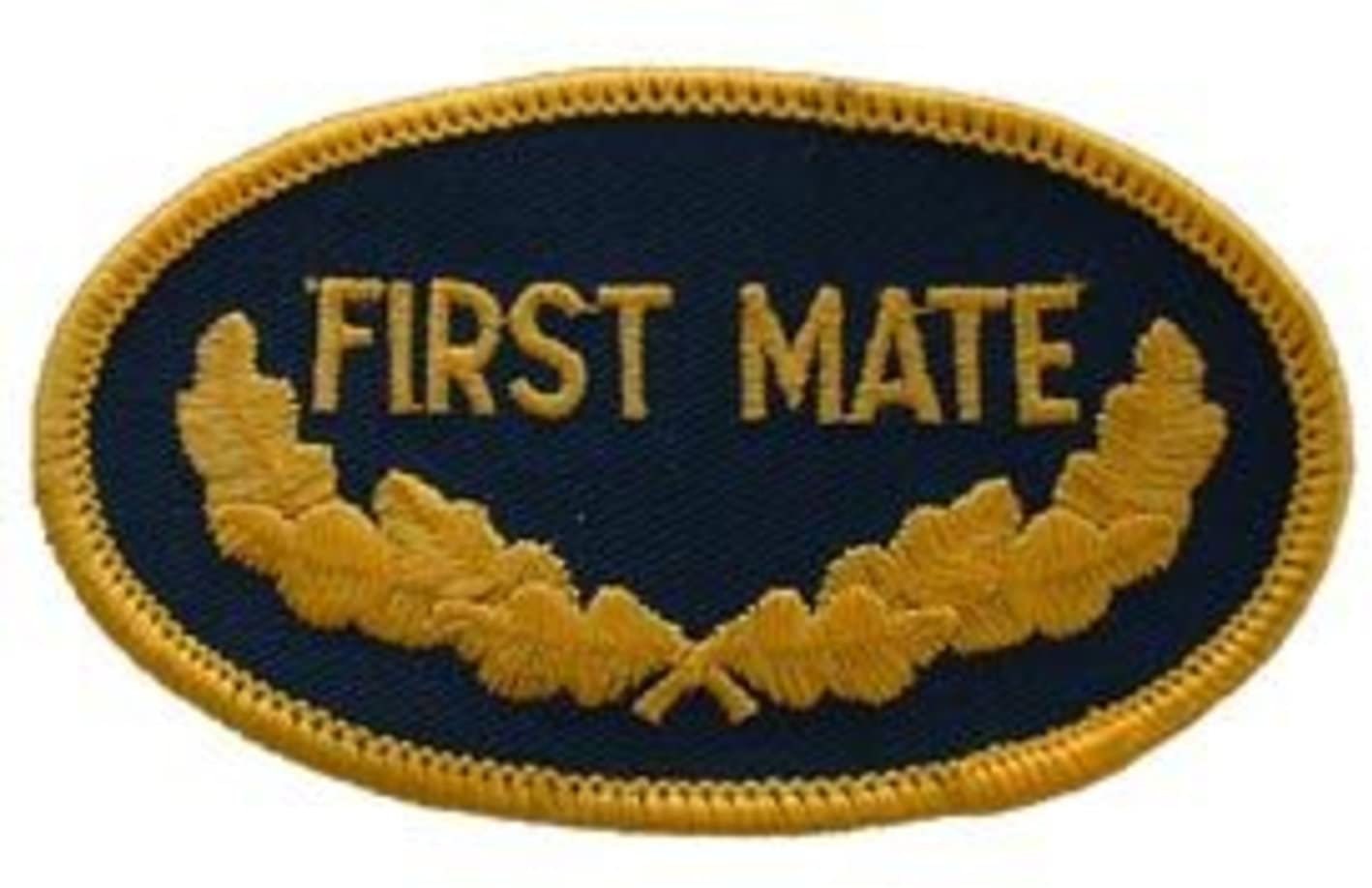 US NAVY First Mate Oval Embroidered Patch Applique - USN Seals United States Military
