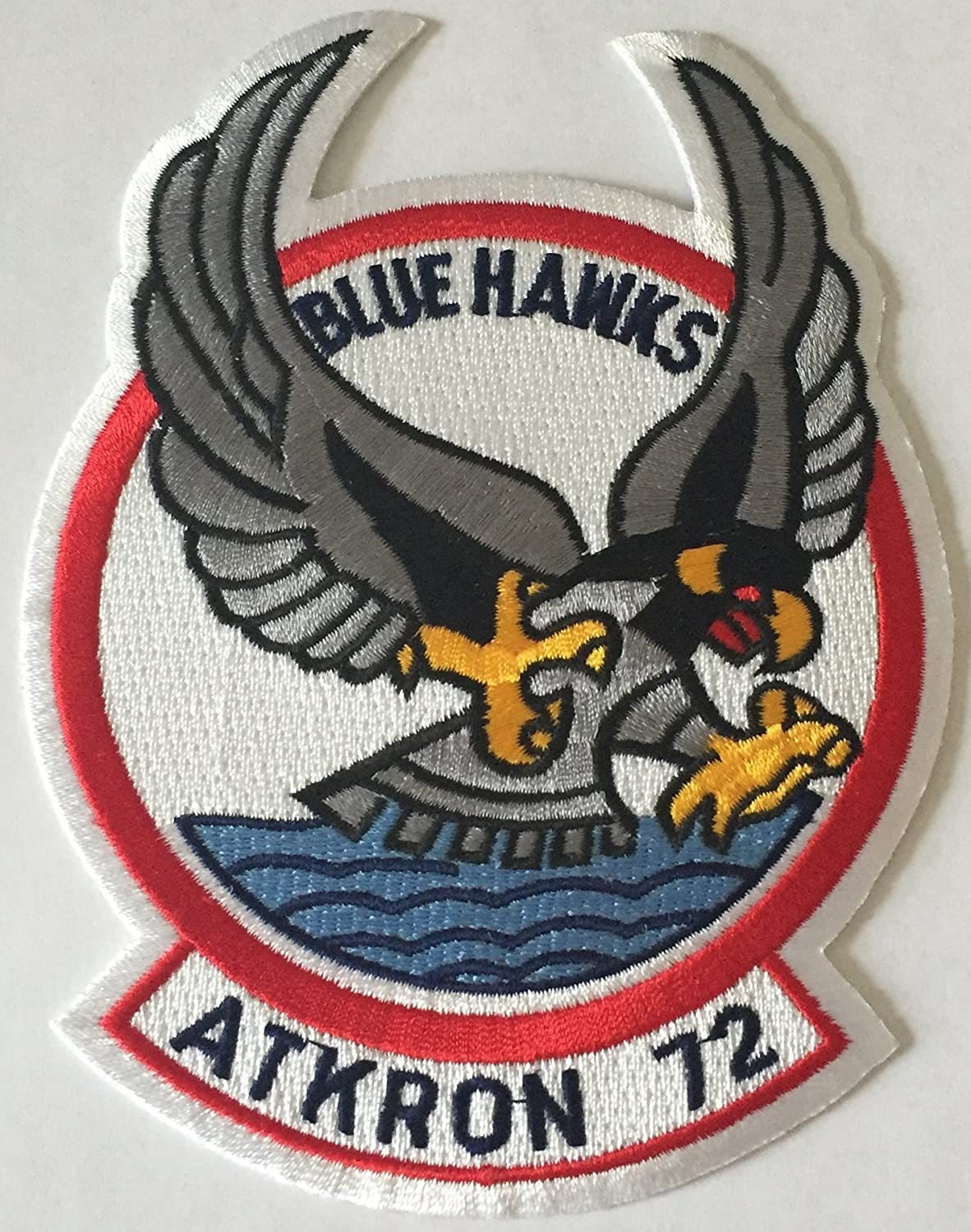 US NAVY Atkron 72 Blue Hawks Attack Squadron VA-72 Embroidered Patch Applique - Usn Seals United States Military Craft Supply