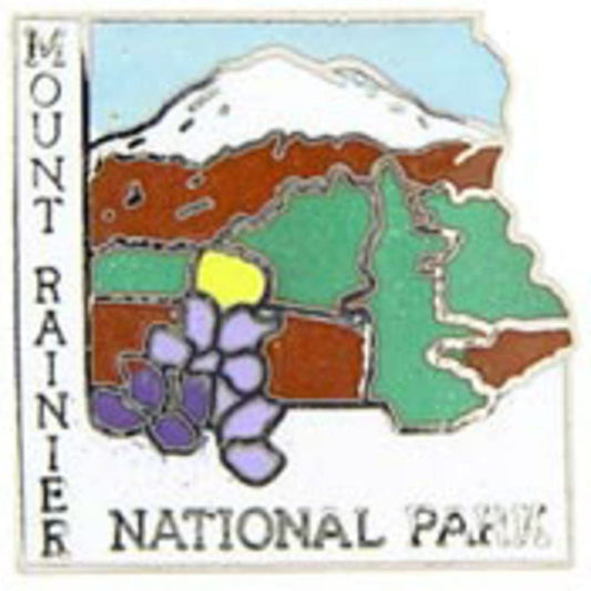 MOUNT RAINER National Park Lapel Pin - Enamel Pin for Backpack Tie Shirt Trading Button Pinback Craft Supply