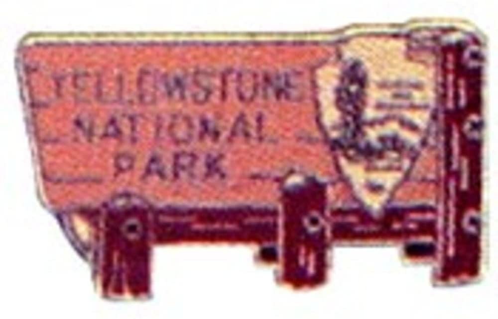 YELLOWSTONE National Park Sign Lapel Pin - Enamel Pin for Backpack Tie Shirt Trading Button Pinback Craft Supply