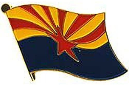 ARIZONA STATE Flag Lapel Pin - Enamel Pin for Backpack Tie Shirt Trading Button Pinback Craft Supply
