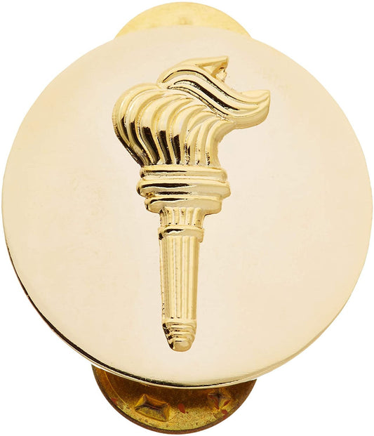 US ARMY Torch ROTC Gold Military Lapel Pin - Enamel Pin for Backpack Tie Shirt Trading Button Pinback Craft Supply