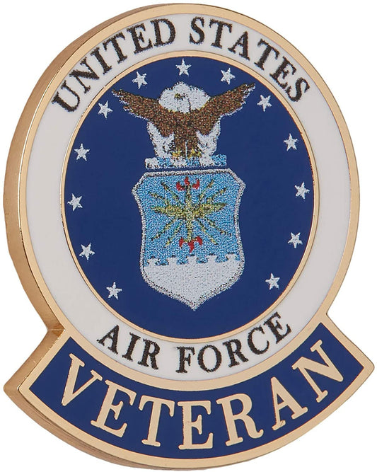 US AIR FORCE Veteran Military Lapel Pin - Enamel Pin for Backpack Tie Shirt Trading Button Pinback